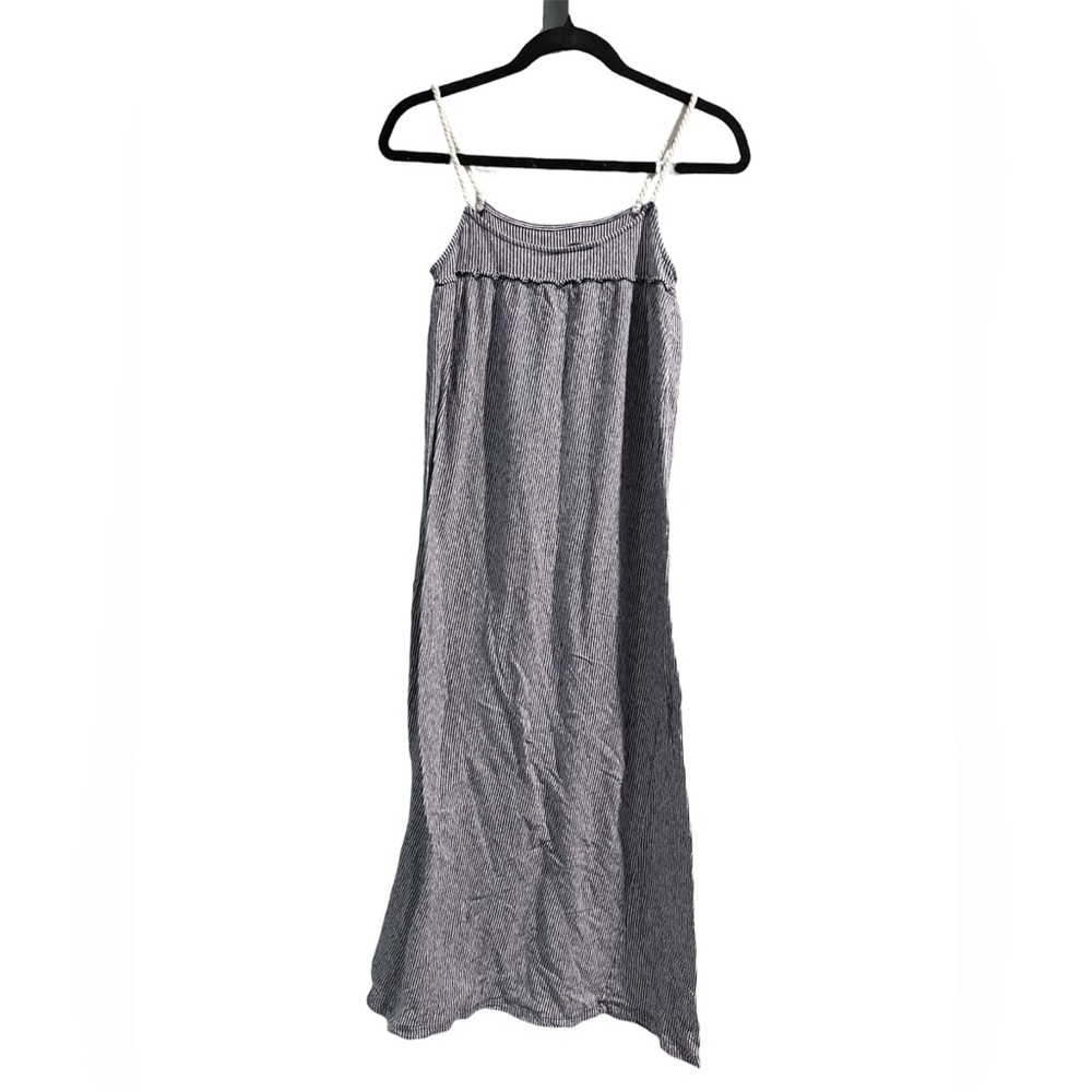 Zara Blue‎ & White Striped Lightweight Beach Maxi Dress- Size Small - Picture 3 of 5
